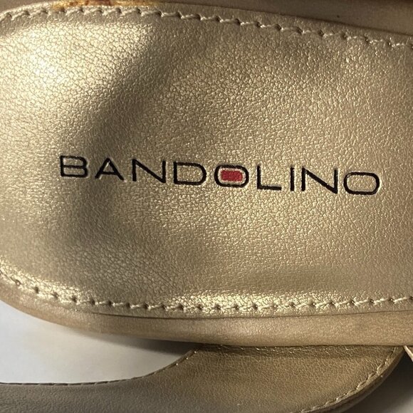 Bandolino SZ 8.5 Neutral taupe wedge slide with back strap comfortable - Picture 8 of 9
